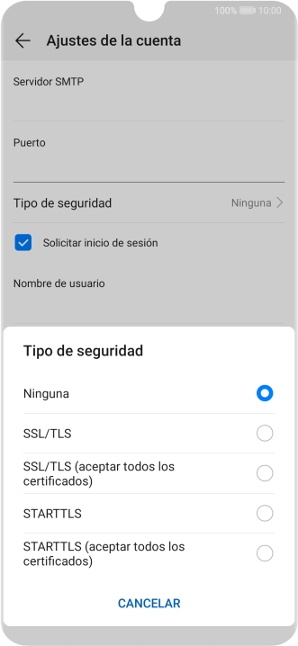 Pulsa Ninguna para desactivar la función. Pulsa Ninguna para desactivar la función.