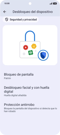 Pulsa Bloqueo de pantalla e introduce el código de seguridad extra que has creado anteriormente. Pulsa Bloqueo de pantalla e introduce el código de seguridad extra que has creado anteriormente.