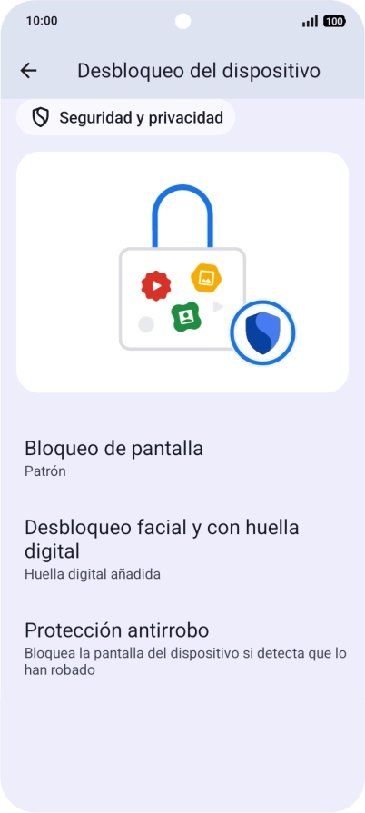 Pulsa Bloqueo de pantalla e introduce el código de seguridad extra que has creado anteriormente. Pulsa Bloqueo de pantalla e introduce el código de seguridad extra que has creado anteriormente.