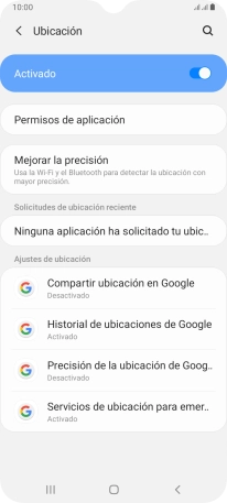Pulsa Permisos de aplicación. Pulsa Permisos de aplicación.