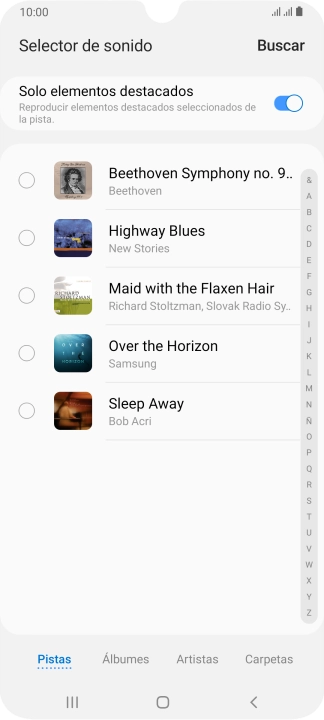 Pulsa los timbres de llamada deseados para escucharlos. Pulsa los timbres de llamada deseados para escucharlos.