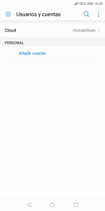 Pulsa Añadir cuenta. Pulsa Añadir cuenta.