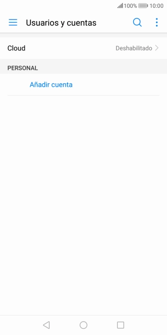 Pulsa Añadir cuenta. Pulsa Añadir cuenta.