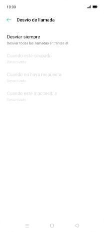 Pulsa el tipo de desvío deseado. Pulsa el tipo de desvío deseado.