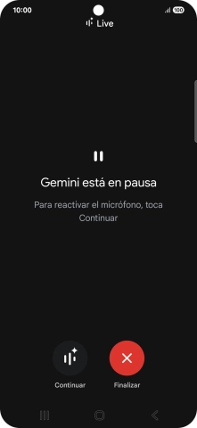 Para retomar la conversación, pulsa Continuar. Para retomar la conversación, pulsa Continuar.