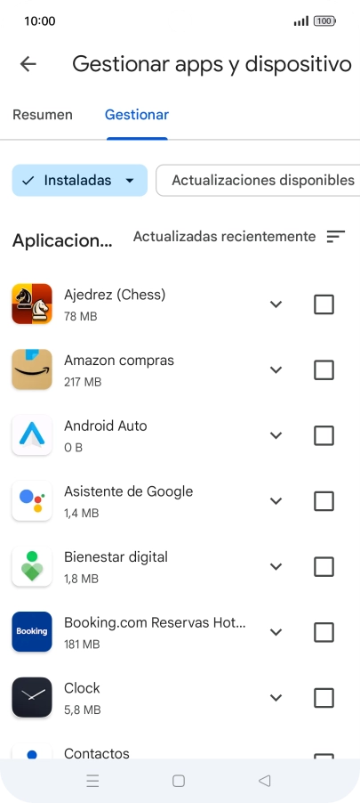 Pulsa la app deseada. Pulsa la app deseada.