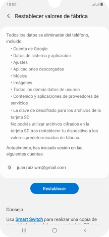 Pulsa Restablecer. Pulsa Restablecer.