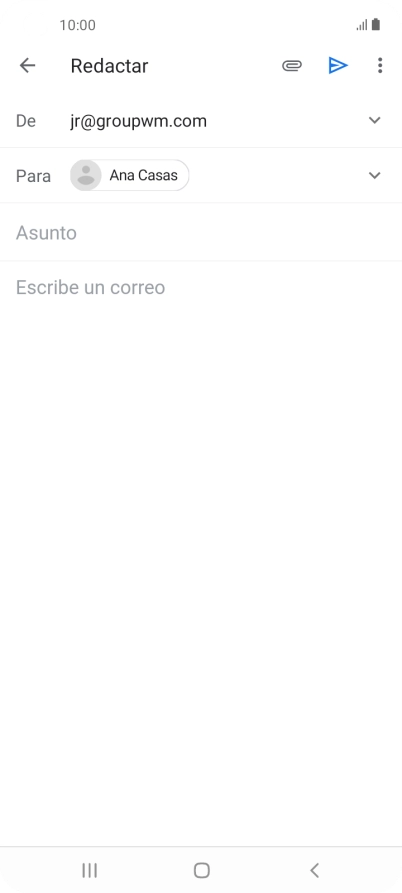 Pulsa Asunto e introduce el asunto deseado. Pulsa Asunto e introduce el asunto deseado.