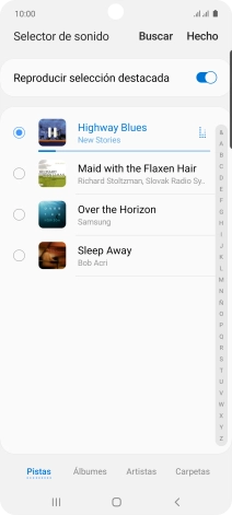 Al encontrar un timbre de llamada de tu gusto, pulsa Hecho. Al encontrar un timbre de llamada de tu gusto, pulsa Hecho.