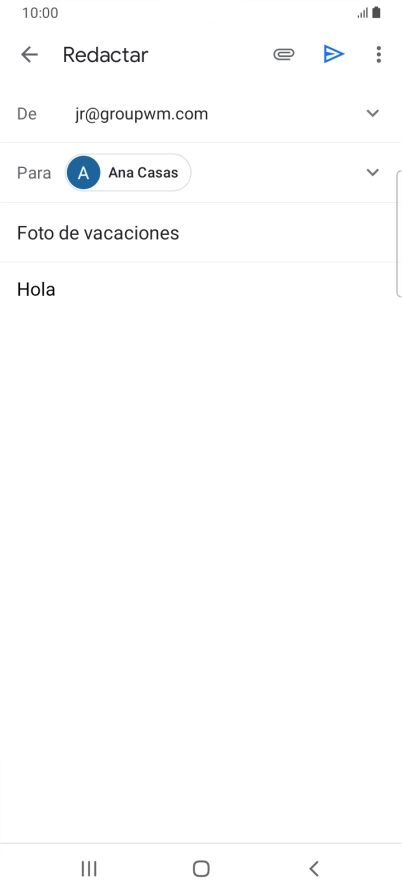 Pulsa el icono de anexos. Pulsa el icono de anexos.