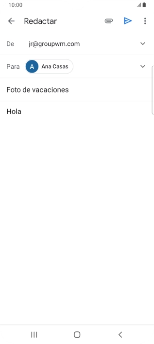 Pulsa el icono de anexos. Pulsa el icono de anexos.