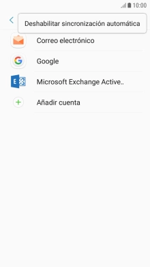 Pulsa Deshabilitar sincronización automática. Pulsa Deshabilitar sincronización automática.