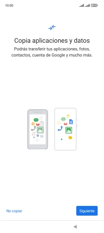 Puedes transferir el contenido de otro teléfono cuando activas tu teléfono por primera vez y cuando lo has restablecido. Cuando aparezca en la pantalla del teléfono esta imagen, ya está listo para la transmisión del contenido del otro teléfono. Puedes transferir el contenido de otro teléfono cuando activas tu teléfono por primera vez y cuando lo has restablecido. Cuando aparezca en la pantalla del teléfono esta imagen, ya está listo para la transmisión del contenido del otro teléfono.