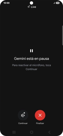 Para retomar la conversación, pulsa Continuar. Para retomar la conversación, pulsa Continuar.
