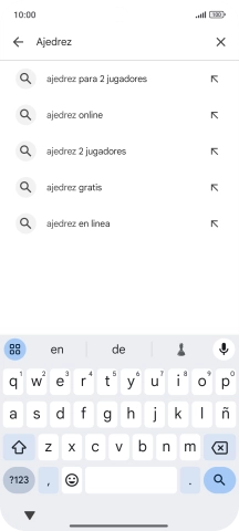 Introduce el nombre del tema o de la app y pulsa el icono de búsqueda. Introduce el nombre del tema o de la app y pulsa el icono de búsqueda.