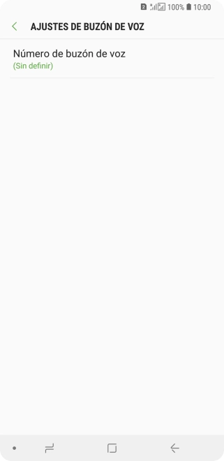 Pulsa Número de buzón de voz. Pulsa Número de buzón de voz.