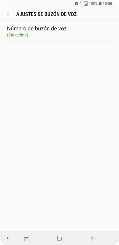 Pulsa Número de buzón de voz. Pulsa Número de buzón de voz.