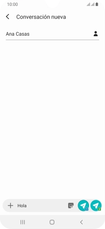 Pulsa el icono de envío junto a la tarjeta SIM deseada cuando termines de escribir el mensaje corto. Pulsa el icono de envío junto a la tarjeta SIM deseada cuando termines de escribir el mensaje corto.