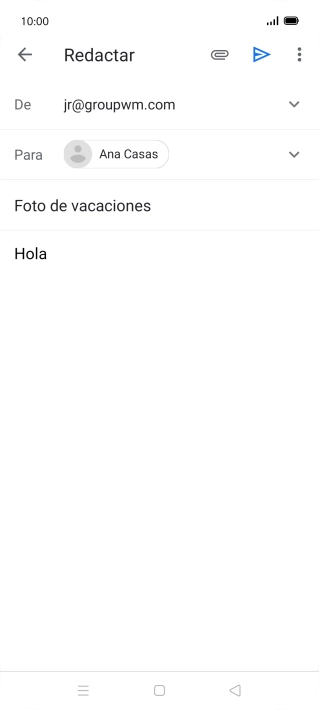 Pulsa el icono de anexos. Pulsa el icono de anexos.