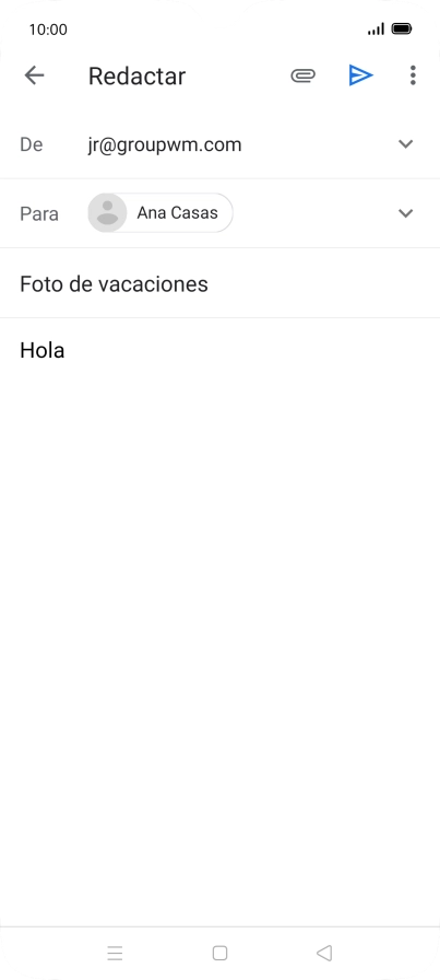 Pulsa el icono de anexos. Pulsa el icono de anexos.
