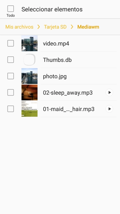 Pulsa el archivo deseado. Pulsa el archivo deseado.