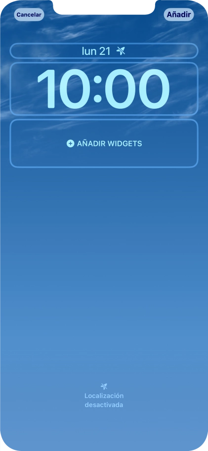 Si deseas personalizar la vista de la fecha en la pantalla de bloqueo, pulsa el widget de la fecha y sigue las indicaciones de la pantalla para seleccionar la vista de widgets deseada. Si deseas personalizar la vista de la fecha en la pantalla de bloqueo, pulsa el widget de la fecha y sigue las indicaciones de la pantalla para seleccionar la vista de widgets deseada.