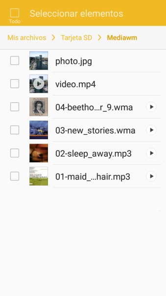 Pulsa el archivo deseado. Pulsa el archivo deseado.