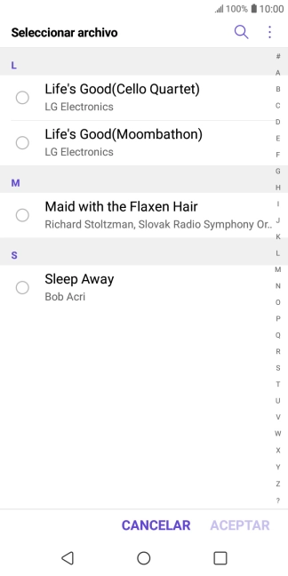 Pulsa los timbres de llamada deseados para escucharlos. Pulsa los timbres de llamada deseados para escucharlos.