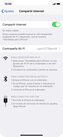 Pulsa Contraseña Wi-Fi e introduce una contraseña. Pulsa Contraseña Wi-Fi e introduce una contraseña.