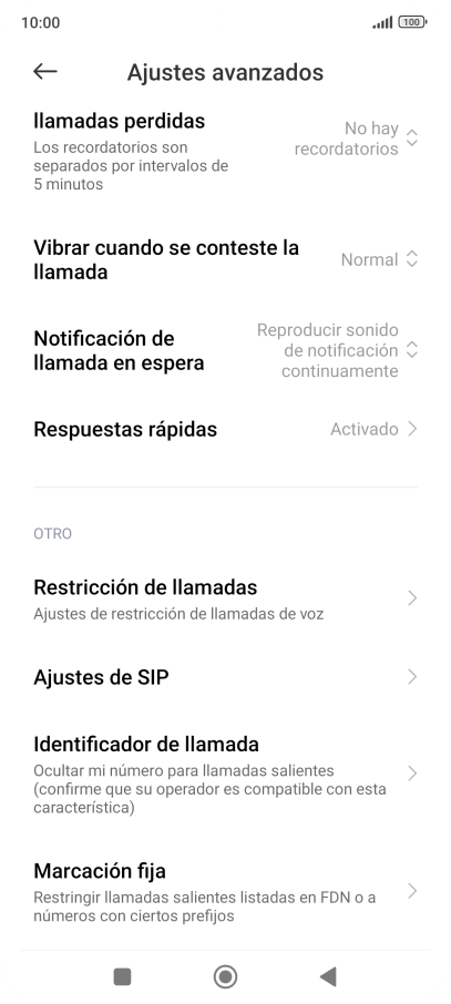 Pulsa Marcación fija. Pulsa Marcación fija.