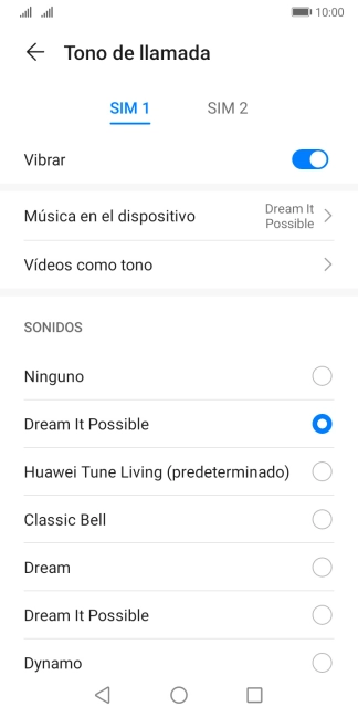 Pulsa la tarjeta SIM deseada. Pulsa la tarjeta SIM deseada.