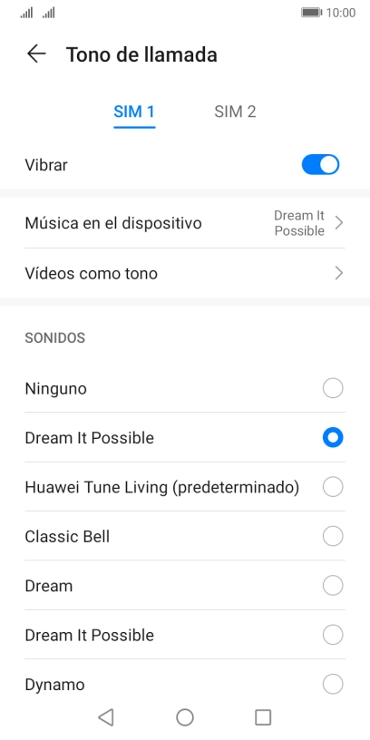 Pulsa la tarjeta SIM deseada. Pulsa la tarjeta SIM deseada.