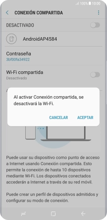 Si la función de wifi está activada, pulsa ACEPTAR. Si la función de wifi está activada, pulsa ACEPTAR.