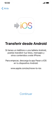 Para transferir contenido a tu teléfono, tienes que haber instalado la app Para transferir contenido a tu teléfono, tienes que haber instalado la app