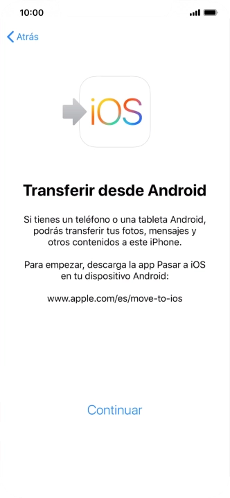 Para transferir contenido a tu teléfono, tienes que haber instalado la app Para transferir contenido a tu teléfono, tienes que haber instalado la app