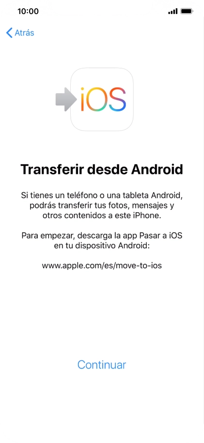 Para transferir contenido a tu teléfono, tienes que haber instalado la app Para transferir contenido a tu teléfono, tienes que haber instalado la app