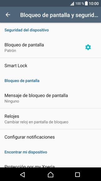 Pulsa Bloqueo de pantalla e introduce el código de seguridad actual. Pulsa Bloqueo de pantalla e introduce el código de seguridad actual.