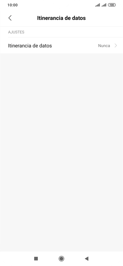 Pulsa Itinerancia de datos. Pulsa Itinerancia de datos.