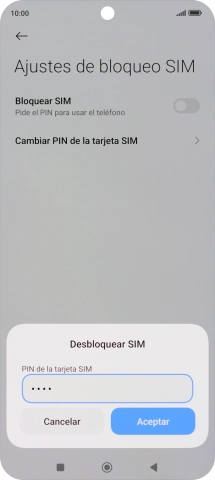 Introduce tu código PIN y pulsa Aceptar. Introduce tu código PIN y pulsa Aceptar.