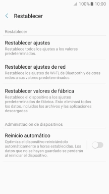 Pulsa Restablecer valores de fábrica. Pulsa Restablecer valores de fábrica.