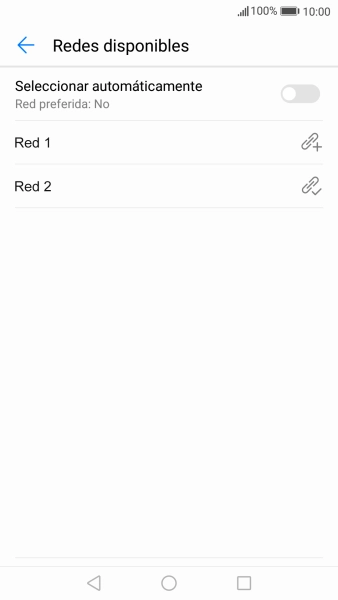 Si quieres seleccionar la red de forma automática, pulsa Seleccionar automáticamente para activar la función. Si quieres seleccionar la red de forma automática, pulsa Seleccionar automáticamente para activar la función.