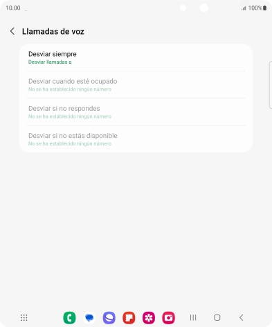 Pulsa el tipo de desvío deseado. Pulsa el tipo de desvío deseado.