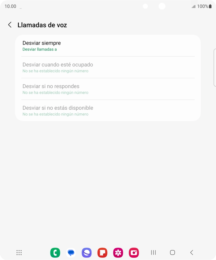 Pulsa el tipo de desvío deseado. Pulsa el tipo de desvío deseado.