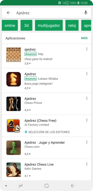 Pulsa la app deseada. Pulsa la app deseada.