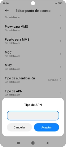 Introduce default y pulsa Aceptar. Introduce default y pulsa Aceptar.