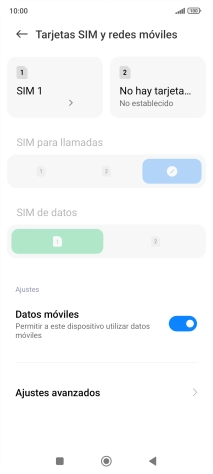 Pulsa el nombre de la tarjeta SIM. Pulsa el nombre de la tarjeta SIM.