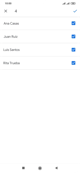 Pulsa los contactos deseados. Pulsa los contactos deseados.