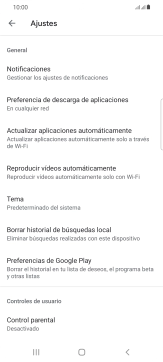Pulsa Actualizar aplicaciones automáticamente. Pulsa Actualizar aplicaciones automáticamente.