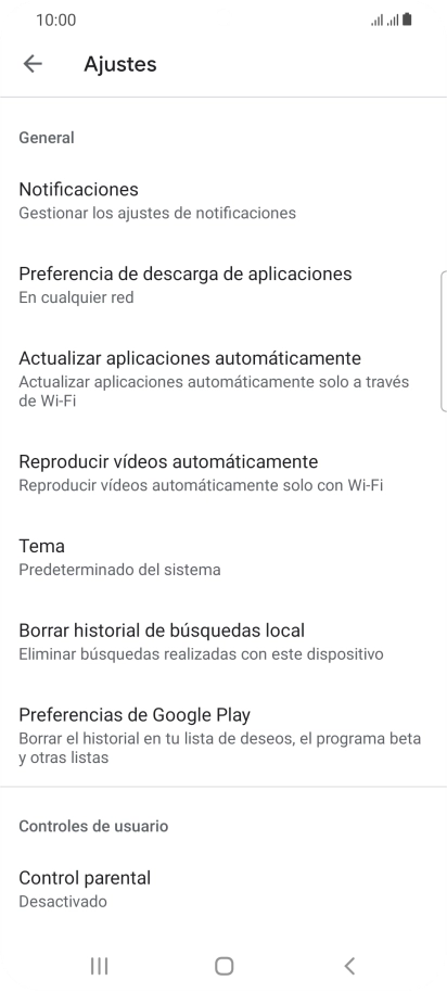 Pulsa Actualizar aplicaciones automáticamente. Pulsa Actualizar aplicaciones automáticamente.