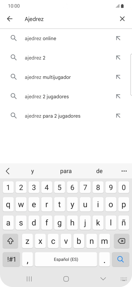 Introduce el nombre del tema o de la app y pulsa el icono de búsqueda. Introduce el nombre del tema o de la app y pulsa el icono de búsqueda.